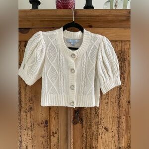 Hill House Cream Cable Knit Cardigan